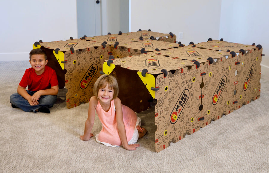 Kit De Construcción De Fuertes Interiores Para Niños (124 Piezas)