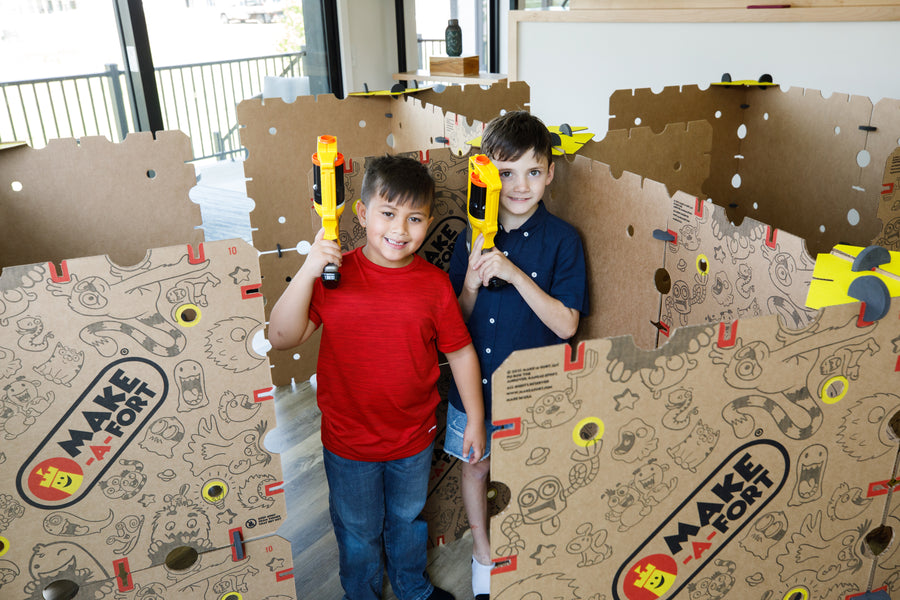 Kit De Construcción De Fuertes Interiores Para Niños (124 Piezas)