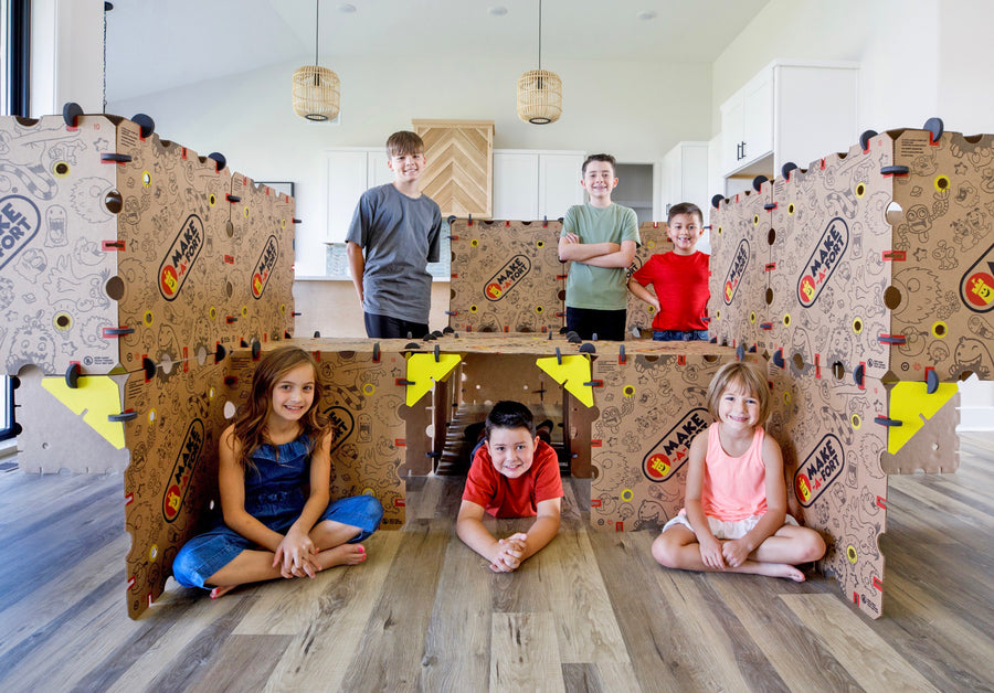 Kit De Construcción De Fuertes Interiores Para Niños (124 Piezas)