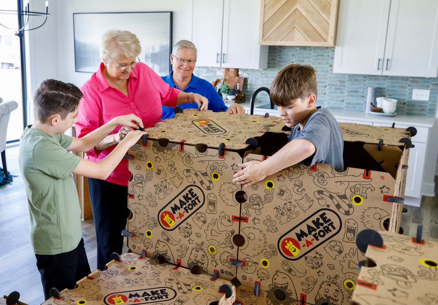 Kit De Construcción De Fuertes Interiores Para Niños (124 Piezas)