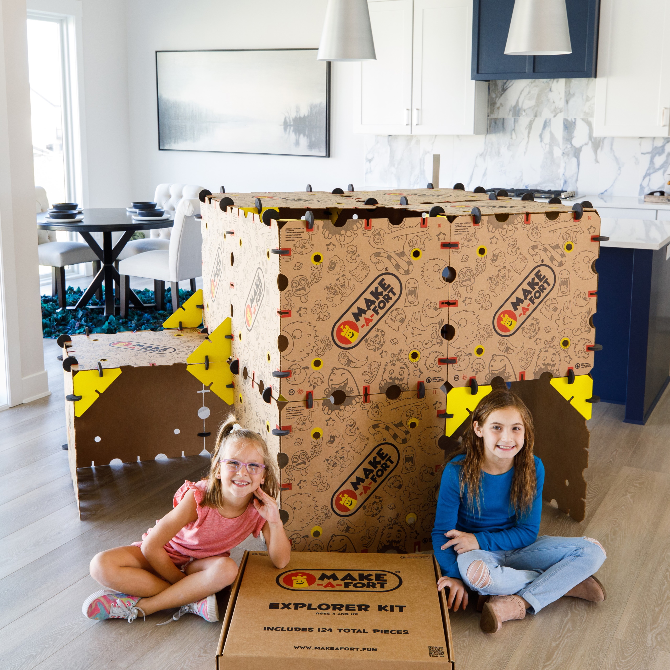 130 PCS Kids Fort Building Kit - Fort Builder | Fort Kit | Crazy Kids Fort  Building Set | Build A Fort | Air Fort | Indoor/Outdoor Kids Toys