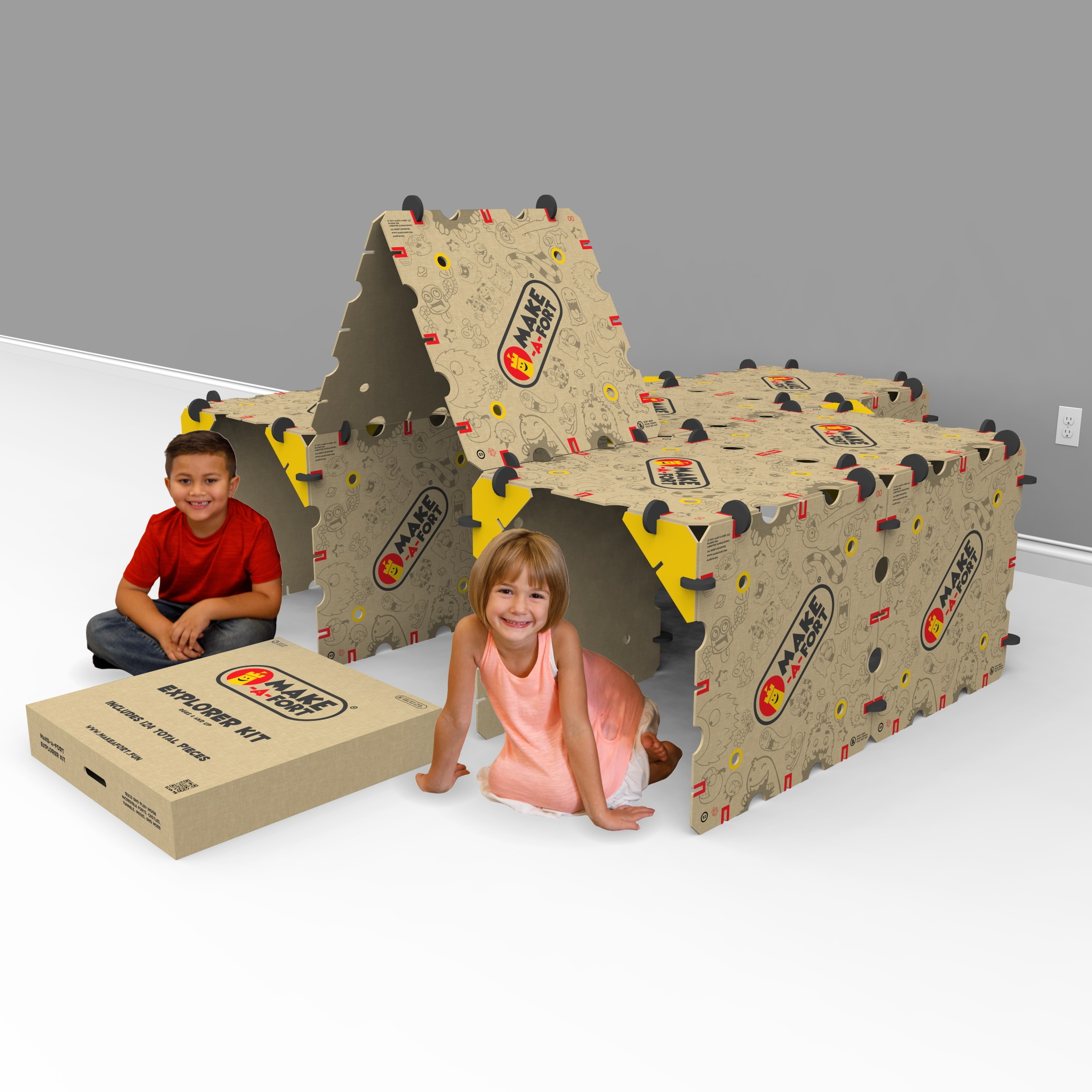 Kids Fort Building Kits,DIY Puzzle,Maison Jouet,Construisez Votre